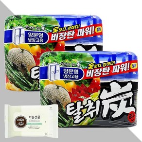 홈즈 탈취탄 양문형 냉장고용 240g 2개(+하늘선물 물티슈 10매), 2개