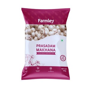 인도 Farmley Prasadam Makhana Fox Nuts 폭스너트 100g 빅사이즈 풀 마카나 인도 스낵