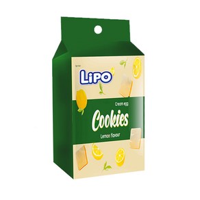 LIPO 리포 에그 크림 쿠키 레몬 과자, 1개, 135g