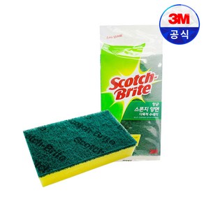 3M 스카치브라이트 설거지용 항균 스폰지 양면 다목적 수세미 SL-86 1입 벌크포장, 1개