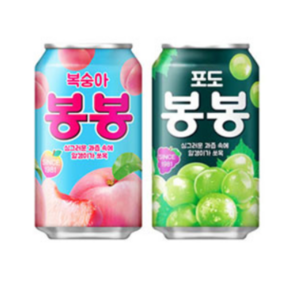 해태htb 복숭아 봉봉 12입+ 포도봉봉 12입 총 24입, 1세트, 340ml