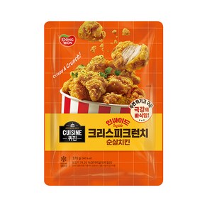 [냉동] 동원 퀴진 인싸이드 크리스피크런치 순살치킨 370g 3입 업소용 캠핑 식자재, 3개