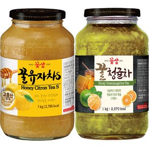 꽃샘 꿀유자차 1kg+청귤차 1kg, 1개