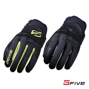 파이브 GLOBE EVO 글러브 / 오토바이 바이크 4계절 장갑 / 스포츠 장갑 터치스크린 FIVE GLOVES, BLACK/FLUO YELLOW