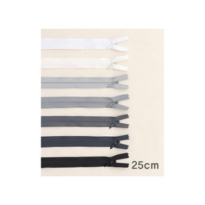 퀼트스타 [컬러선택] 콘솔지퍼 숨은 콘실지퍼 25cm_44~50, 1개, 50 블랙