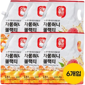 오늘좋은 자몽허니블랙티 기획 1.5L, 6개