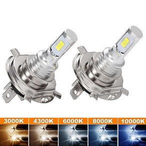 LED 수입차중고부품 자동차 안개등 전구 9005 9006 운전 전조등 램프 6500K 12V 24V 2 개 H4 H7 H11 H8 H9 H16JP H1 H3, 12000K Ice Blue, 2개