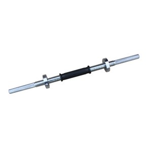 [헬스라인] 스크류도금덤벨봉(600mm) / 아령 / 조립덤벨용, 실버 블랙, 1개