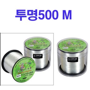 해동 스탠다드 500m 낚시줄 2호 ~ 7호 투명 형광 낚시 원줄 릴줄 루어줄 그린피싱, 해동 스탠다드 투명 500m