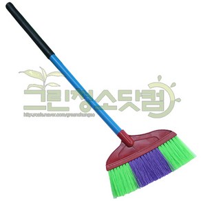나일론빗자루(대) 65cm 타이탄비 플라스틱빗자루 학교빗자루 PVC빗자루 빗짜루 가벼운빗자루 나이론빗자루 거친빗자루 손잡이가긴빗자루, 1개