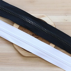 100cm) 5호 롱점퍼지퍼 2colo, 화이트, 1개