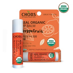 CHOBS(찹스) 유기농 립밤 자몽 5g, 1개, 자몽향