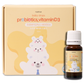 독일 뉴트루 베이비드롭 아기 유산균 비타민D 10억 CFU 식약처 인증, 1개, 10ml