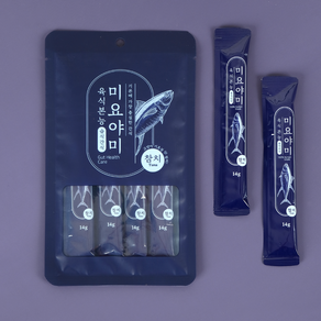 레옹펫 고양이간식 츄르 미요야미 참치, 14g, 4개