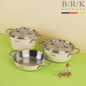 BRK냄비세트 독일 명품 냄비 인덕션 스테인리스 스텐 냄비 3종, 밀크, 1세트, 18cm(3종)
