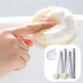 아뜨리 등드름 샤워 바디 브러쉬 워시 솔, 1세트, 2개입, 화이트