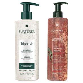르네휘테르 트리파식 안티-헤어 로스 샴푸 네추럴 진생 엑스트렉 & 에센셜 오일 500ml+ 토뉘시아 플럼핑 샴푸 600ml, 1세트