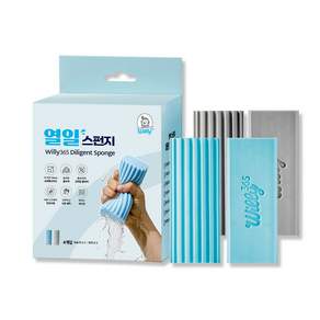 윌리365 열일 스펀지 욕실 청소 매직 블럭 PVA 수세미 설거지 물기제거, 1개