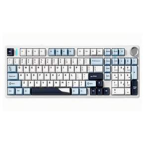 AULA F99 RGB 3모드 커스터마이징 유무선 기계식 키보드, 스모크 블루 오션 미스트, 리퍼축(그린축)