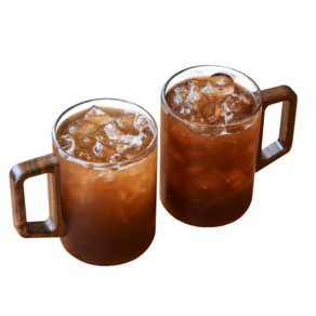 카빈스 홈카페 내열유리 머그컵 450ml, 2개, 투명