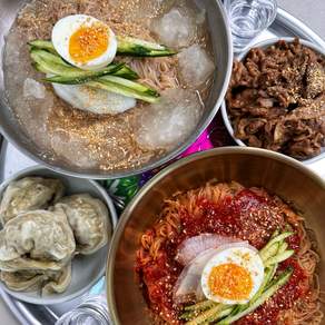 농가살리기 평양 비빔&물냉면 세트 10인분 (냉면 10개+비빔장 5개+사골육수 5개+물냉면 양념장 5개), 1개, 2kg