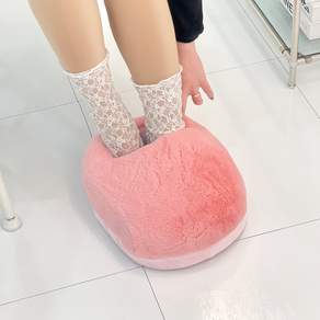 풀템 발난로 풋워머 발열 쿠션 USB 온열기 가정 사무실 캠핑 전기히터, 단품, 소프트 핑크