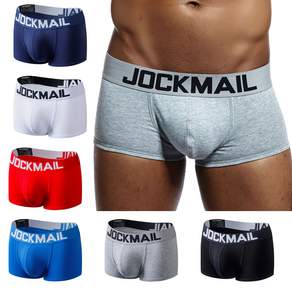 JOCKMAIL 패션 남성 섹시 부드러운 드로즈 팬티 쿨 컴포트 편안한 경량 통기성 면 브리복서 팬티 6종 세트