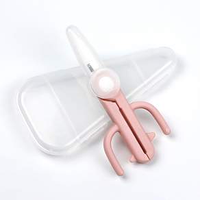 나와아기 이유식가위 세라믹 휴대용 케이스포함, 핑크