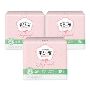 좋은느낌 울트라날개 생리대 소, 소형, 18개입, 2개