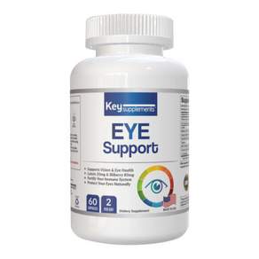 미국 직배송 키서플리먼트 고함량 Eye 아이 서포트 - 루테인 빌베리 퀘르세틴 등 10가지 성분 60정, 1개