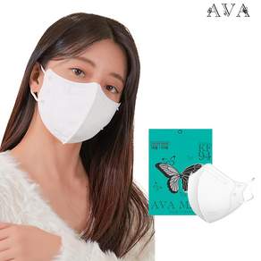 AVA 아바 KF94 새부리형 마스크 대형 100매 홈쇼핑방송 베스트상품, 10개입, 10개, 화이트