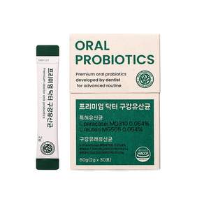 [소비기한 2026.04.13] 프리미엄 닥터 구강유산균 프레쉬민트맛, 60g, 1개
