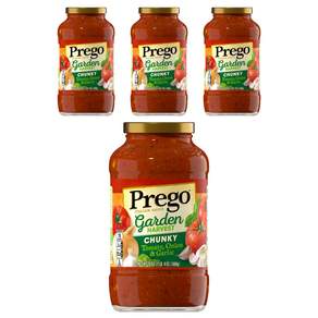 프레고 이탈리안 소스 가든 하베스트 청키 토마토 어니언 & 갈릭, 680g, 4개