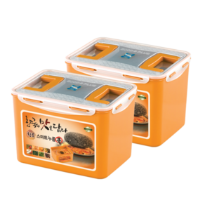 리빙선데이 누름쿡 밀폐용기, 12L, 2개