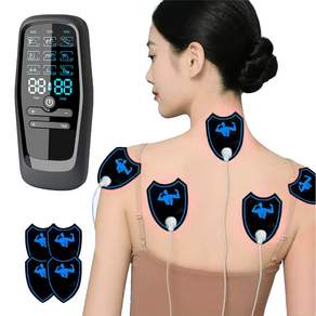 smabat EMS 저주파 마사지기 안마기 전신 EMS 마사지 듀얼 4채널 전용패드 9가지 모드 30단계 강도 수납팩