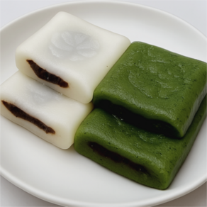 [셀브] 2색앙금절편떡 백1kg+쑥1kg 굳지않는 앙꼬 절편 간식떡 46-50 (개별포장), 999g, 2개