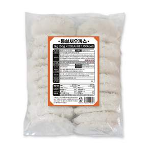 마녀바스켓 새우살55% 오오통살 새우까스(20개입), 2개, 1kg