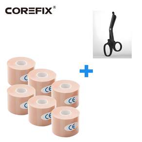 코어픽스 스포츠테이프 + 가위 1 근육 머슬 헬스 무릎 키네시올로지 스포츠테이프 테이프 테이핑, 베이지_전용가위, 6개