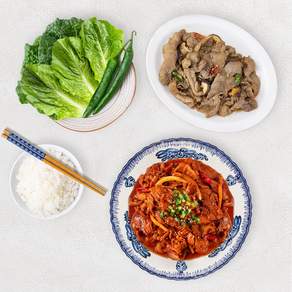 꿀맛나는세상 한돈 양념육 1kg (고추장 제육볶음 500g + 간장 불고기 500g) (냉장)