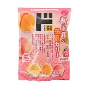 일본 돈키호테 PB 도 곤약젤리 복숭아 3종, 50개, 16g