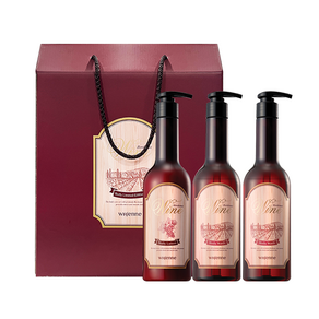 [휘엔느] 보르도 와인 바디 리미티드 에디션 바디케어 세트_ 바디워시 500ml x 2개 + 바디로션 500ml + 기프트박스 온천수와 보르도 와인의 향기로운 만남, 1개