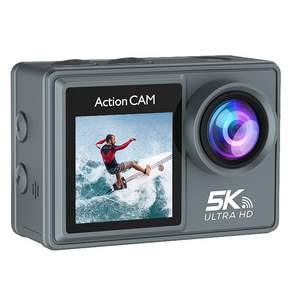 AUSEK 5K 울트라 HD 액션캠 + 64G 메모리 카드, 그레이, M40R