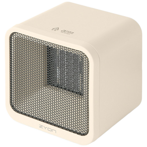 미니 전기 온풍기 PTC 히터 휴대용 저소음 온풍기 소형 팬히터 사각 탁상용 캠핑 온풍기 저전력 450W 쾌속온풍, 베이지