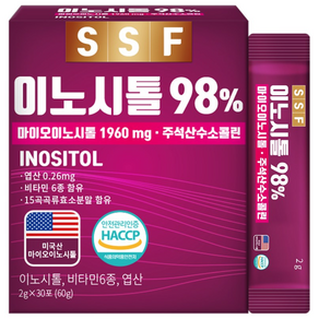 순수식품 이노시톨 98%, 2g, 30개