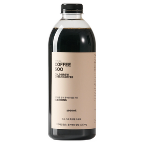 [런칭특가] 커피수 콜드브루 더치커피 원액 블랜딩 1리터, 1개, 1L, 1개, 1개입