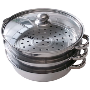 코벤 스텐 전골찜 찜의나라 찜기 스테인레스 3단, 1세트, 27.5cm