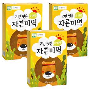 [바다모음] 2번 씻은 유기인증 자른미역 30g, 3개