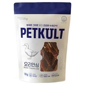 [에치와이] 펫쿠르트 수제간식 오리안심 100g, 1개
