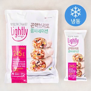 라이틀리 곤약브리또 콤비네이션 (냉동) 4입, 500g, 1개