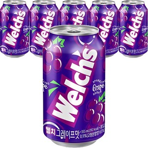 농심 웰치스 포도맛, 355ml, 6개